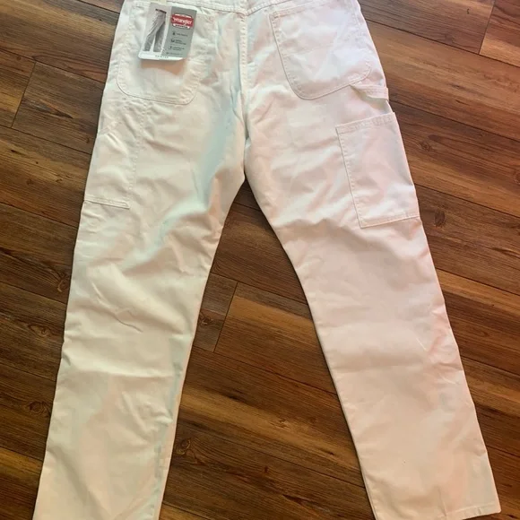 NWT WRANGLER Workwear Painters Pant Men's 34 x 34 White 112320238 Utility - Picture 8 of 11